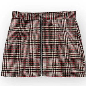 Forever 21 Plaid Flannel Mini Skirt Size 29 Multicolor Short Zip Up